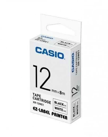 Casio 12 mm juodas on baltas