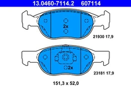 ATE 13.0460-7114.2 Brake pad set