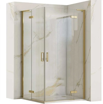 Dušo kabina REA Hugo Double, Brushed Gold, 100x100 cm