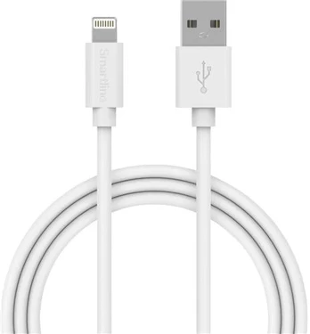 SMARTLINE Įkrovimo kabelis USB-A/Lightning baltas 100 cm