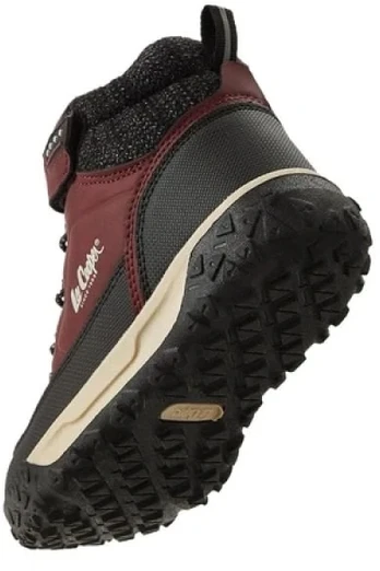 Bordo spalvos šilti vaikiški batai Lee Cooper
