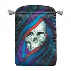 Santa Muerte Skull satininis maišelis kortoms
