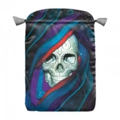 Santa Muerte Skull satininis maišelis kortoms kaina