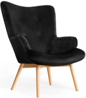 Fotelis Homla Moss 921364, juodas kaina