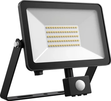 Solar Plus FOX FLOODLIGHT 50W 5500LM 3000K PIR SORT inkl. 0,5m. kabelis