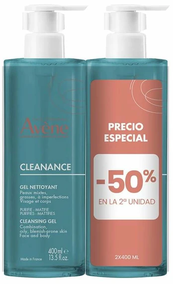 Avene CLEANANCE cleansing gel pack 2 x 400 ml