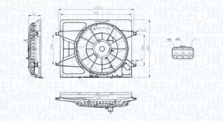 MAGNETI MARELLI 069422796010 Radiator fan kaina