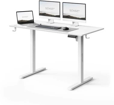 SENSE7 NOJO LIGHT rašomasis stalas, baltas, 120 cm x 60 cm