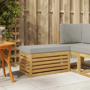 Lauko sėdynė suolelis su pagalve Balta 80 x 43 x 45 cm
