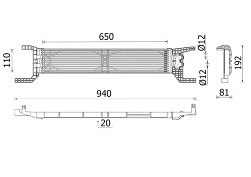 Alyvos radiatorius MAHLE CLC 324 000P