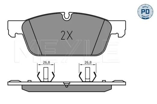 Stabdžių trinkelių rinkinys, diskinis stabdys BREMBO P50102