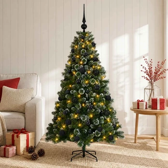 Dirbtinė Kalėdų eglutė su burbulais 150 cm 150 LED Šilta balta