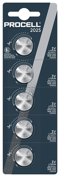 Duracell Procell CR2025 elementai 5 vnt.