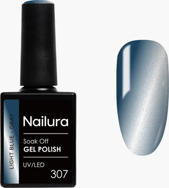 Nailura - Gel Polish 307 - Light Blue Gray - 10 ml