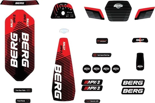 Berg Rally - Sticker Set APX Raudona 3 Gears