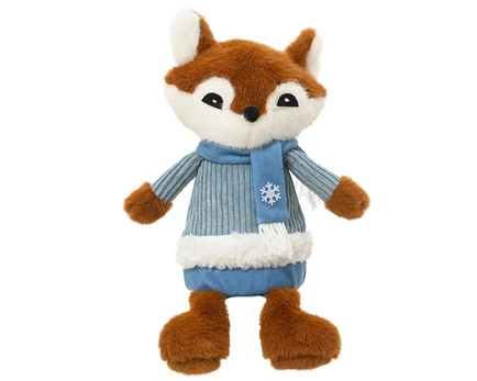 Kalėdinė dekoracija Decoris Fox, 30 cm, oranžinė/žydra
