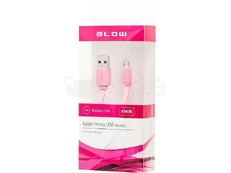 Blow USB A - micro B jungtis 1.0 m rožinė kaina