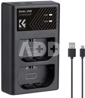 K&F Concept K&F LPE6NH Digital Camera Dual Channel Charger with type c Charging Cable kaina