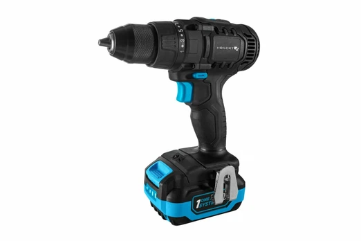 Akumuliatorinis suktuvas-gręžtuvas su akumuliatoriumi Högert HT2E244-B12DD, 18 V, 2 Ah
