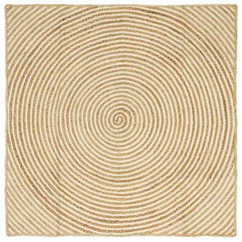 Kilimas Natūrali ir Balta 160 x 160 cm Džiutas