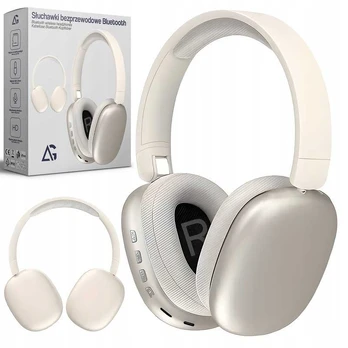 Premium belaidės on-ear ausinės su mikrofonu, Bluetooth 5.4, AUX