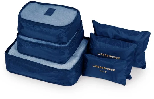 Suitcase organiser set 6 items Solier SA55 navy