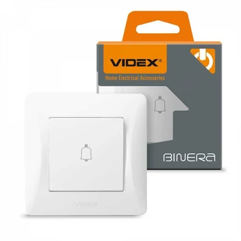 Skambučio jungiklis, Videx Binera, balta, IP20 VF-BNDB1-W