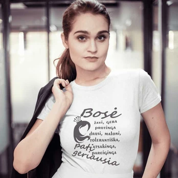 Moteriški marškinėliai "Pati geriausia Bosė"