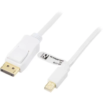 Kabelis DELTACO DisplayPort - mini DisplayPort, baltas, 1.0m / DP-1110