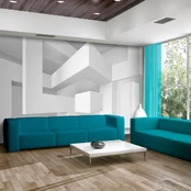 Artgeist Fototapetas - Baltas geometry kaina