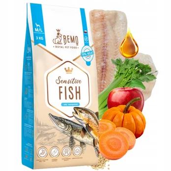 Bemo Maistas sausas Sensitive žuvis - ryba medium/large 3kg
