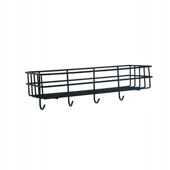 .BATHROOM PRIZE HANGING BLACK METAL, czarny