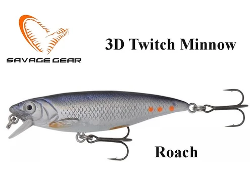Vobleris Savage Gear 3D Twitch Minnow Roach 8 cm