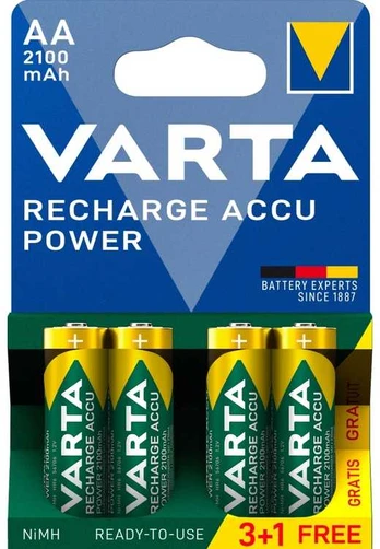 Varta Recharge Charge Accu Power AA 2100mAh 4 Pack (3+1)