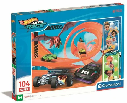 Clementoni CLE puzzle 104 SuperKolor Hot Wheels 25776