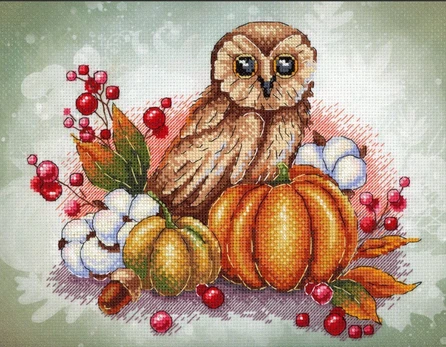 Owl on a pumpkin SRK-706