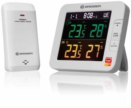 BRESSER Smart Home 7 kanalų "Tuya" termometras / higrometras