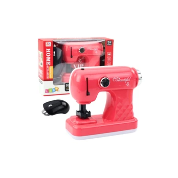 Lean Toys Toy Sewing Machine With Mouse For Kids Light Rožinė