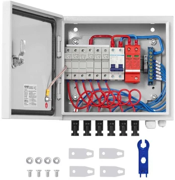 Saulės energijos kombinavimo dėžutė, 6 stygos, 10A, IP65