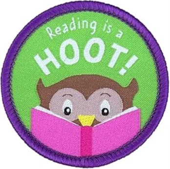 Reading is a Hoot Sew On Patch