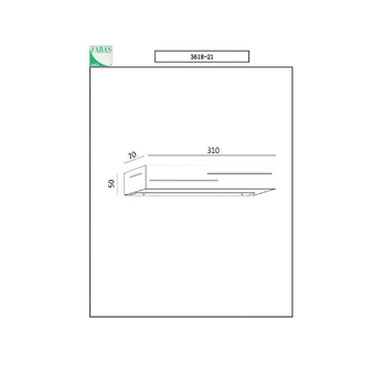 LED sieninis šviestuvas "Banny", baltos spalvos, plotis 31 cm, aukštyn- &