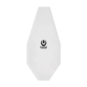 Range Solutions Strefy Alpha White ISPC Šaudymo taikinių lipdukai 150x325 mm, 50 vnt.