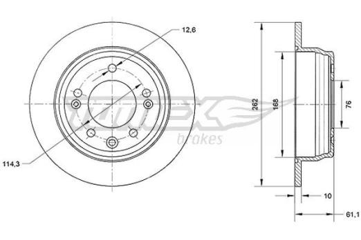 Stabdžių diskas TOMEX Brakes TX 70-51