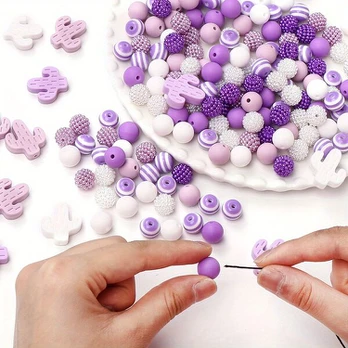 Silikoniniai karoliukai, Violetinė