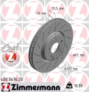 Stabdžių diskas ZIMMERMANN 400.3676.20 kaina