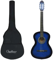 Klasikinė gitara su dėklu pradedantiesiems, mėlyna, 4/4 39 kaina