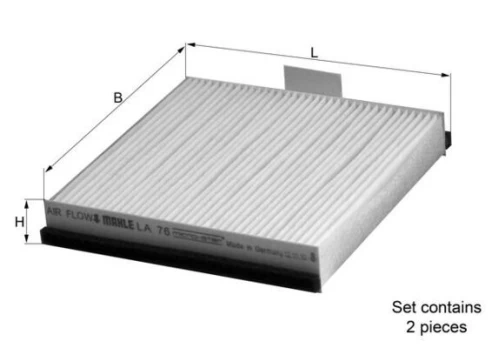 Filtras, salono oras KNECHT LA 76/S