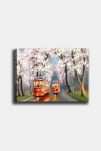 Reprodukcija ant drobės Tramvajai