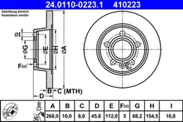 ATE 24.0110-0223.1 Brake Disc kaina