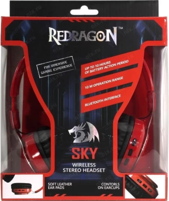 Redragon SKY Wireless Stereo Headset red